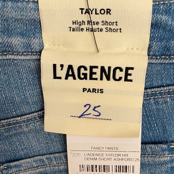 L’AGENCE Taylor High Rise Jean Denim Shorts 25 - Picture 9 of 9